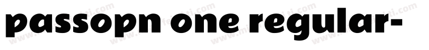 passopn one regular字体转换